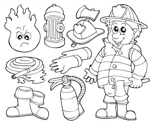 Fireman Coloring Pages Free Printable