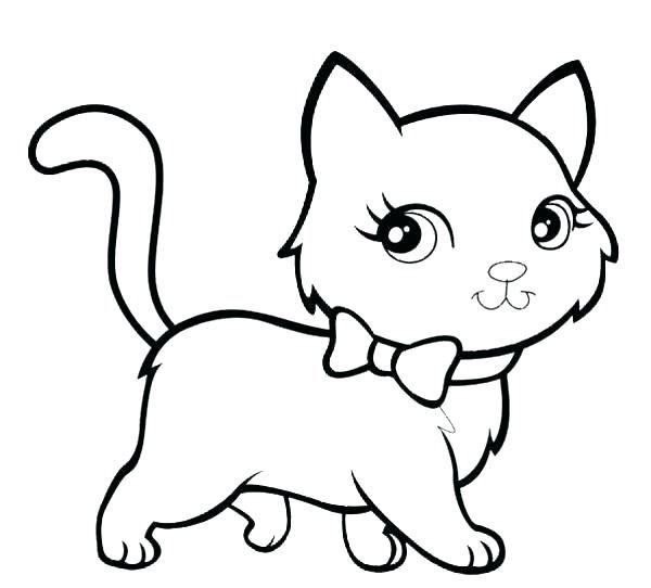 Cat For Coloring For Kids