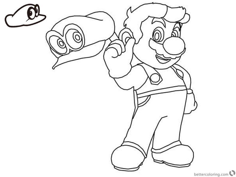 Mario Odyssey Coloring Pages Printable