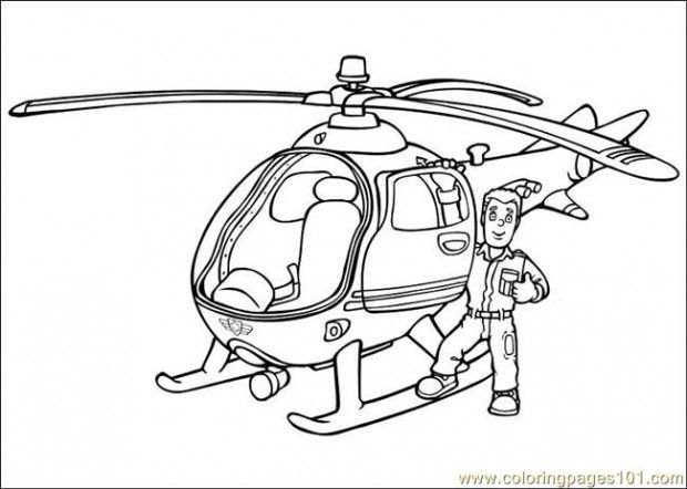 Firefighter Fireman Sam Coloring Pages