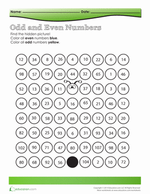 2nd Grade Maths Odd And Even Numbers Worksheets