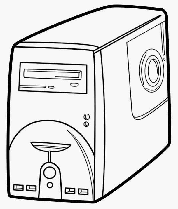 Simple Computer Coloring Pages