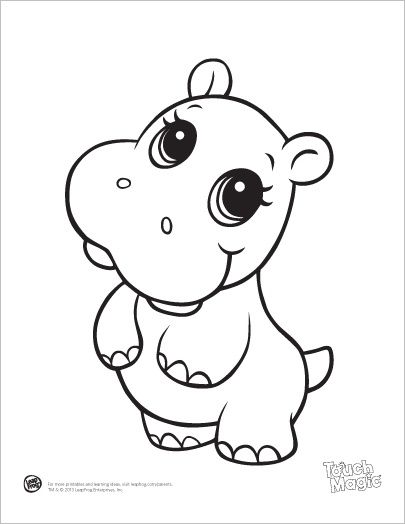 Baby Colouring Pages Cute Animals