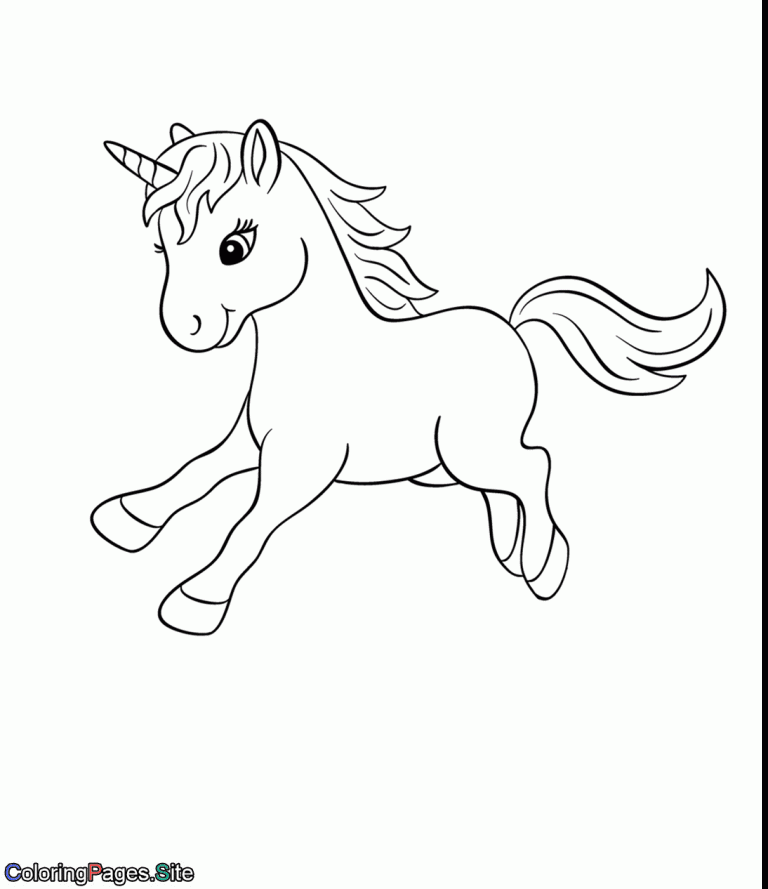 Baby Colouring Pages Of Unicorns