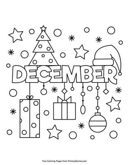 December Coloring Pages For Kids