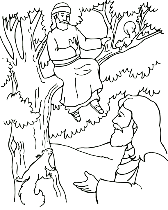 Zacchaeus Coloring Page Printable