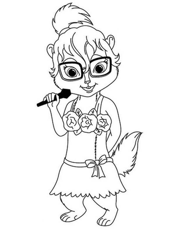 Brittany Alvin And The Chipmunks Coloring Pages