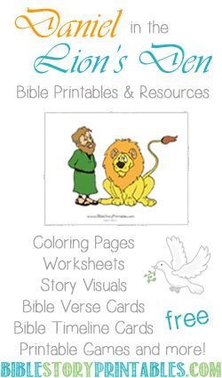 Daniel And The Lions Den Coloring Page Pdf