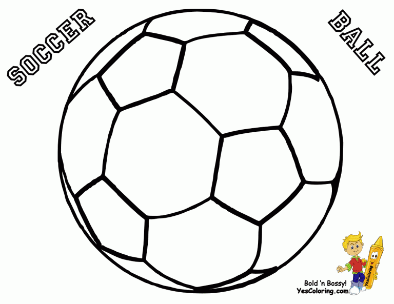 Soccer Ball Coloring Page Free