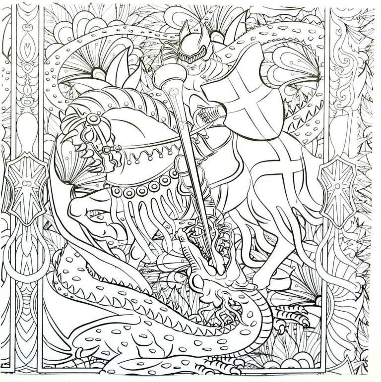 Knight Coloring Pages For Adults