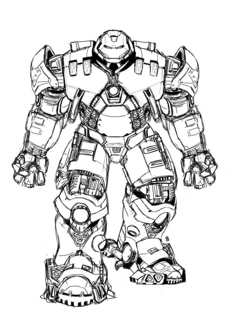 Hulkbuster Lego Avengers Coloring Pages