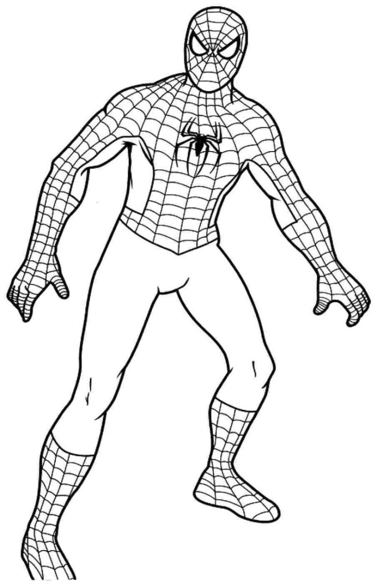 Large Spiderman Pictures To Color