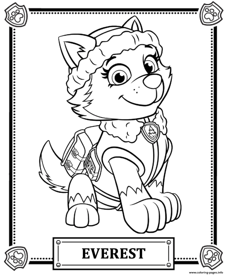 Everest Skye Paw Patrol Coloring Pages