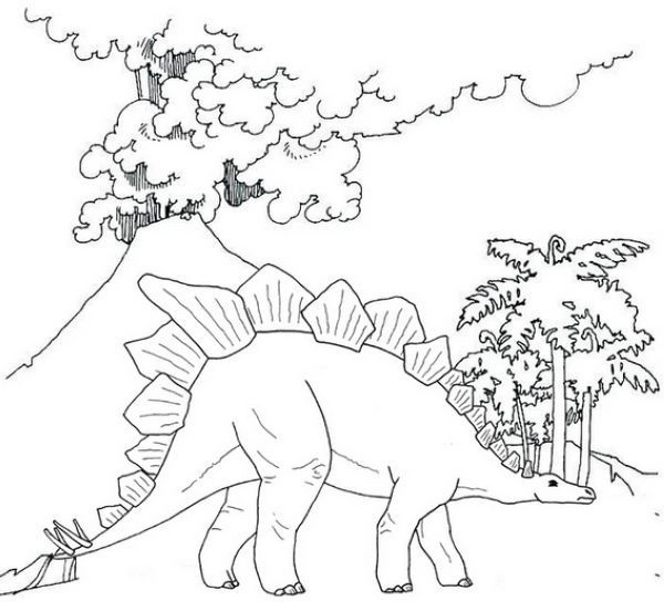 Free Stegosaurus Coloring Page