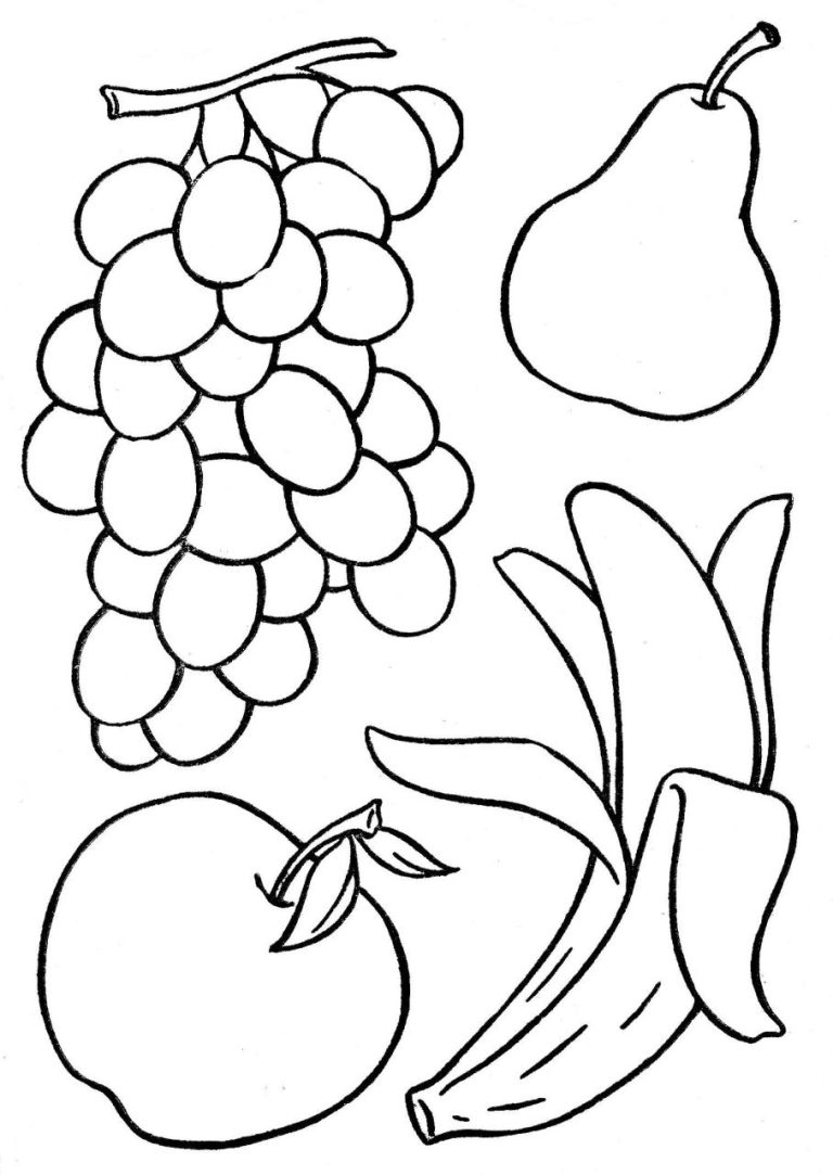 Fruit Coloring Pages For Toddlers