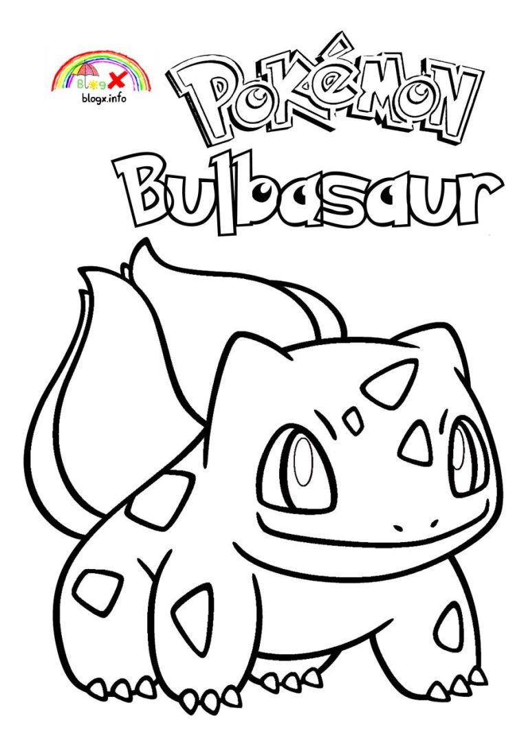 Pokemon Bulbasaur Coloring Pages