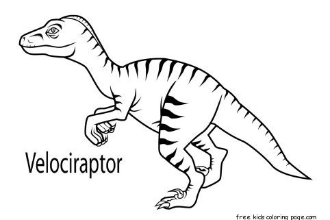 Dinosaur Velociraptor Coloring Pages