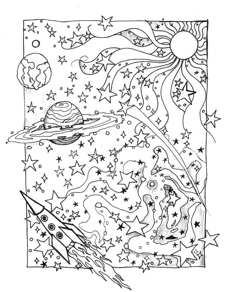 Galaxy Coloring Pages For Kids