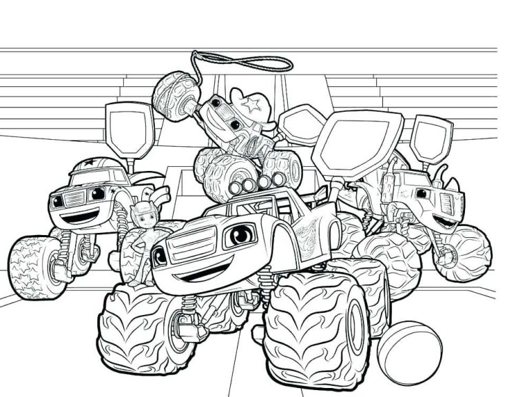 Nick Jr Blaze And The Monster Machines Coloring Pages