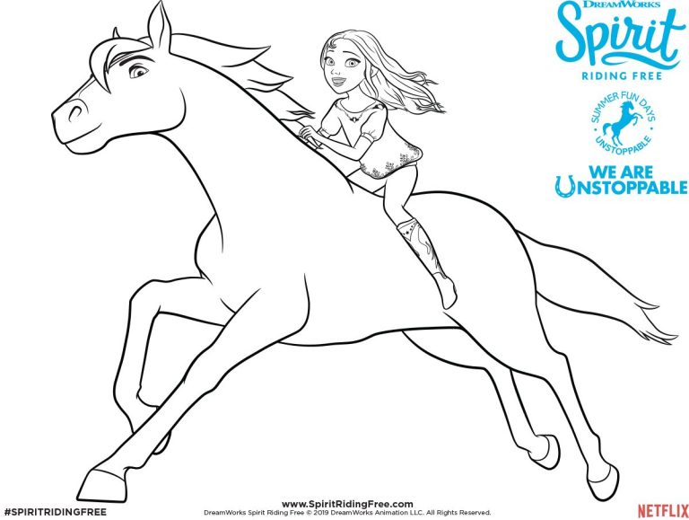Drawing Spirit Riding Free Coloring Pages