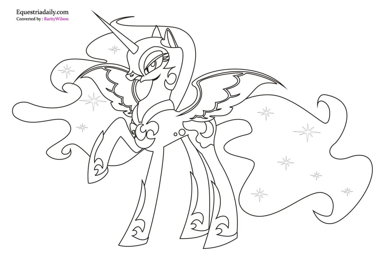 Nightmare Rarity Coloring Pages