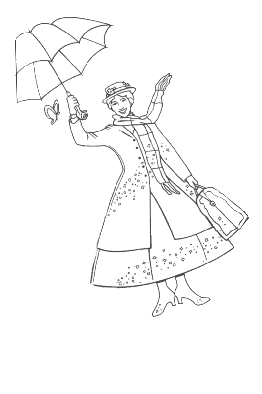 Disney Mary Poppins Coloring Pages