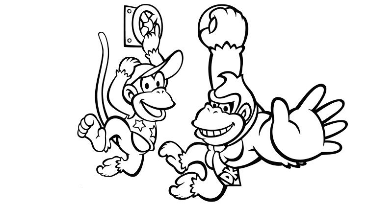 Donkey Kong Coloring Pages Printable