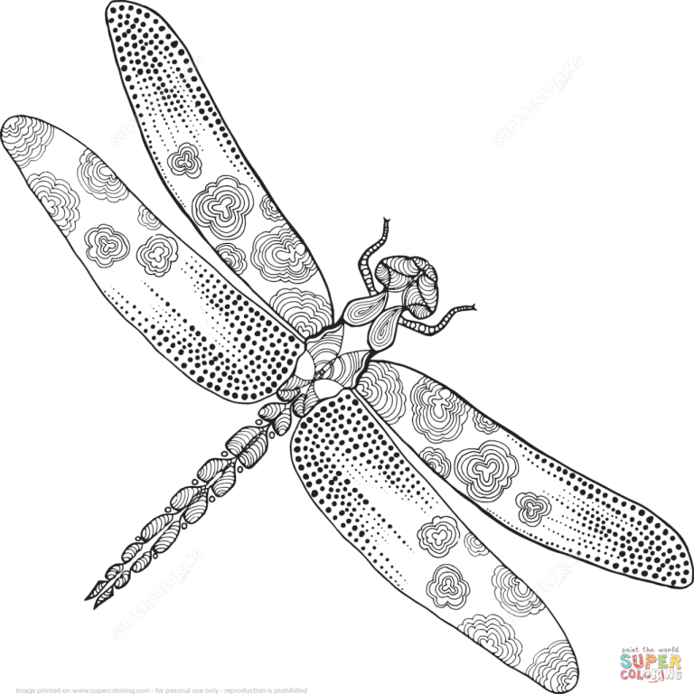 Dragonfly Coloring Page Printable