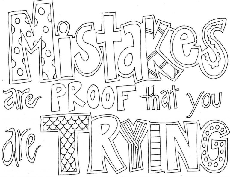 Motivational Coloring Pages Free