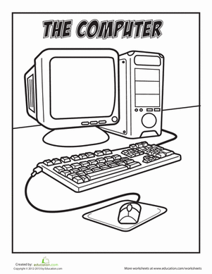 Parts Of Computer Coloring Pages