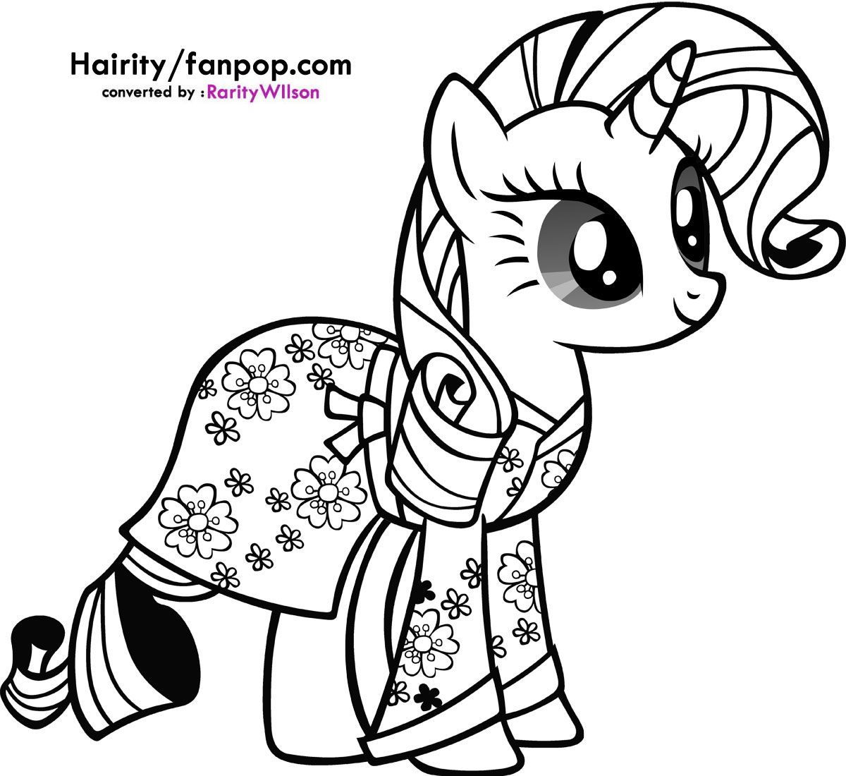 Equestria Rarity Coloring Pages
