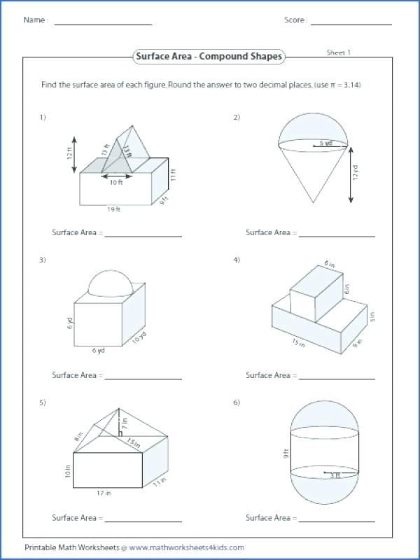 Area Compound Shapes Worksheet Answers