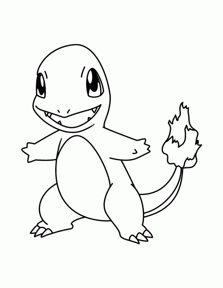 Charmander Squirtle Bulbasaur Coloring Page