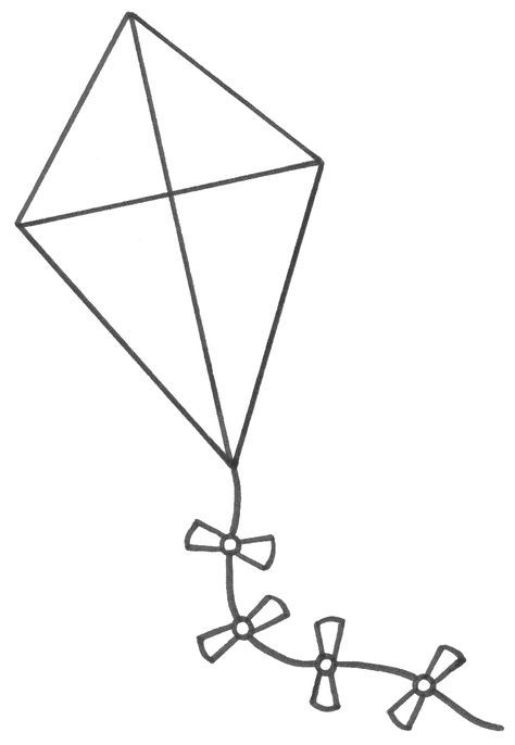 Simple Kite Coloring Page