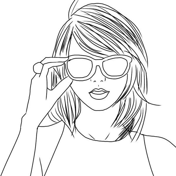 Easy Taylor Swift Coloring Pages