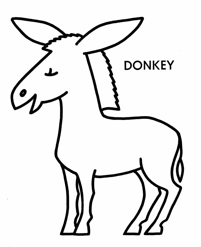 Printable Donkey Coloring Page