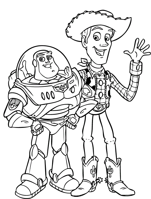 Woody Coloring Pages Easy