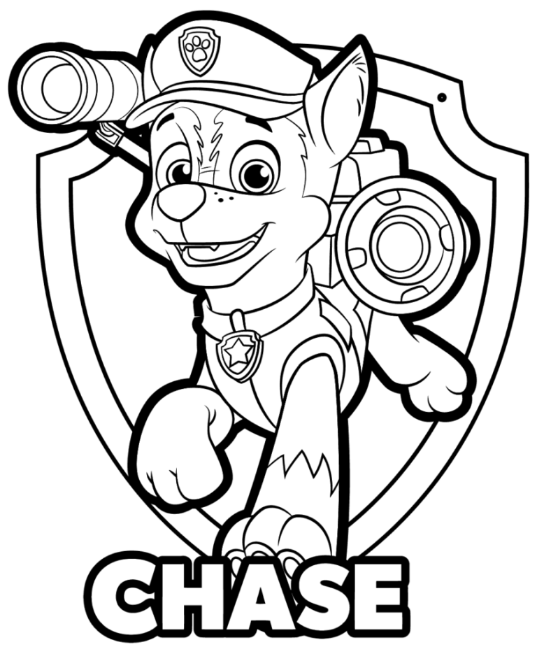 Chase Skye Paw Patrol Coloring Pages