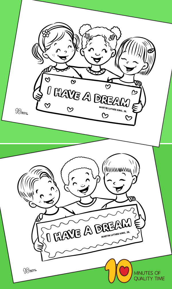Martin Luther King Jr Coloring Page I Have A Dream