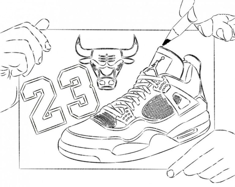 Jordan Coloring Pages Shoes