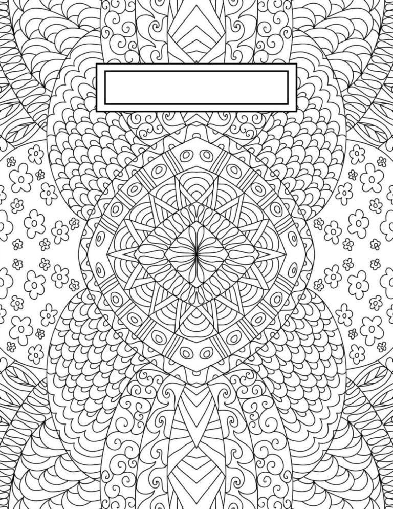 Printable Coloring Book Cover