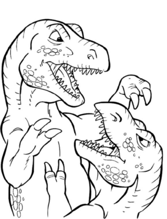 T Rex Spinosaurus Coloring Page
