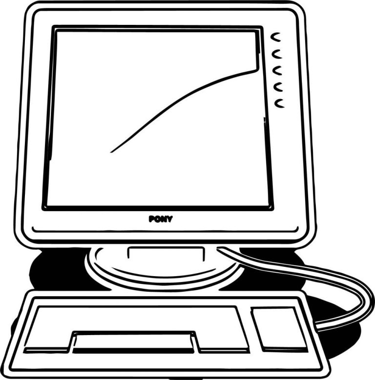 Laptop Computer Coloring Pages