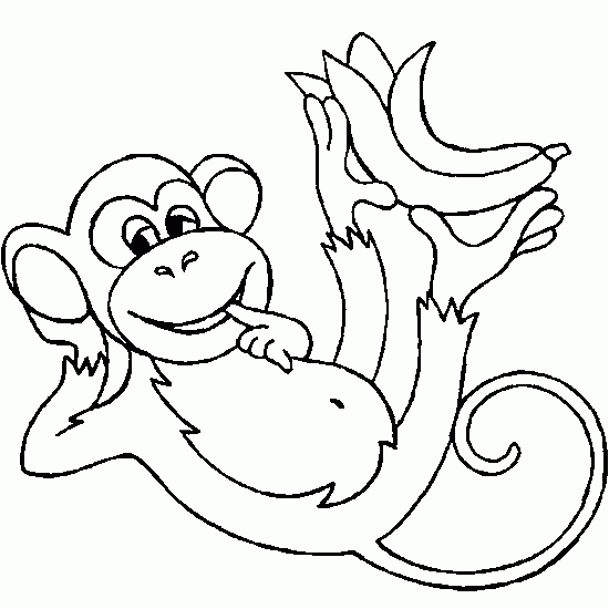 Monkey Coloring Pages Free
