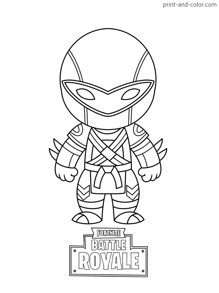 Character Free Fortnite Coloring Pages