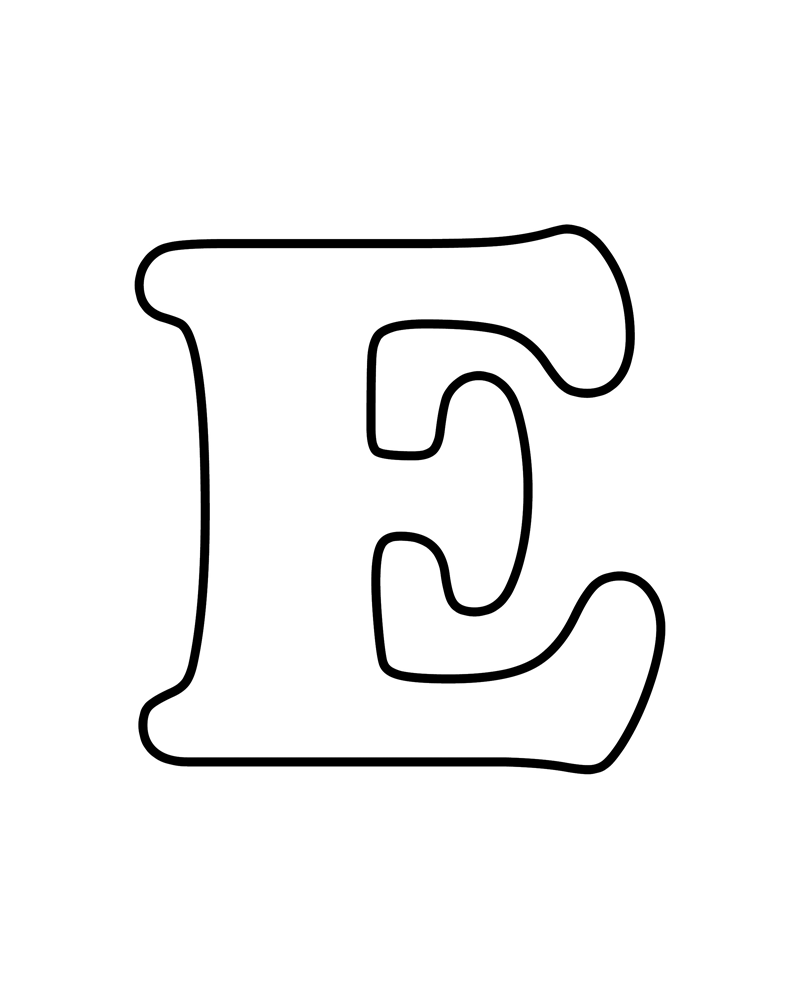 Letter E Coloring Pages For Kids