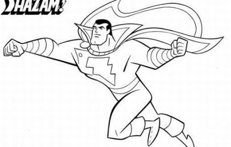 Shazam Coloring Pages Printable