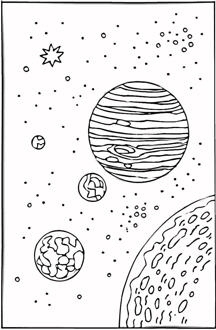 Galaxy Coloring Pages Space