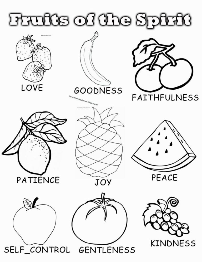 Coloring Fruit Of The Spirit Printables