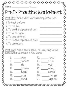 Fourth Grade Prefixes Worksheets For Grade 4 With Answers